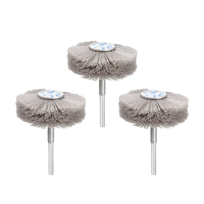 Harfington Abrasive Nylon Wheel Brush with 1/4 inch Shank for Polish Grinder 3pcs