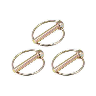 Harfington Linch Pin with Ring Assortment Kit for Boat Trailer Tractor 3Pcs