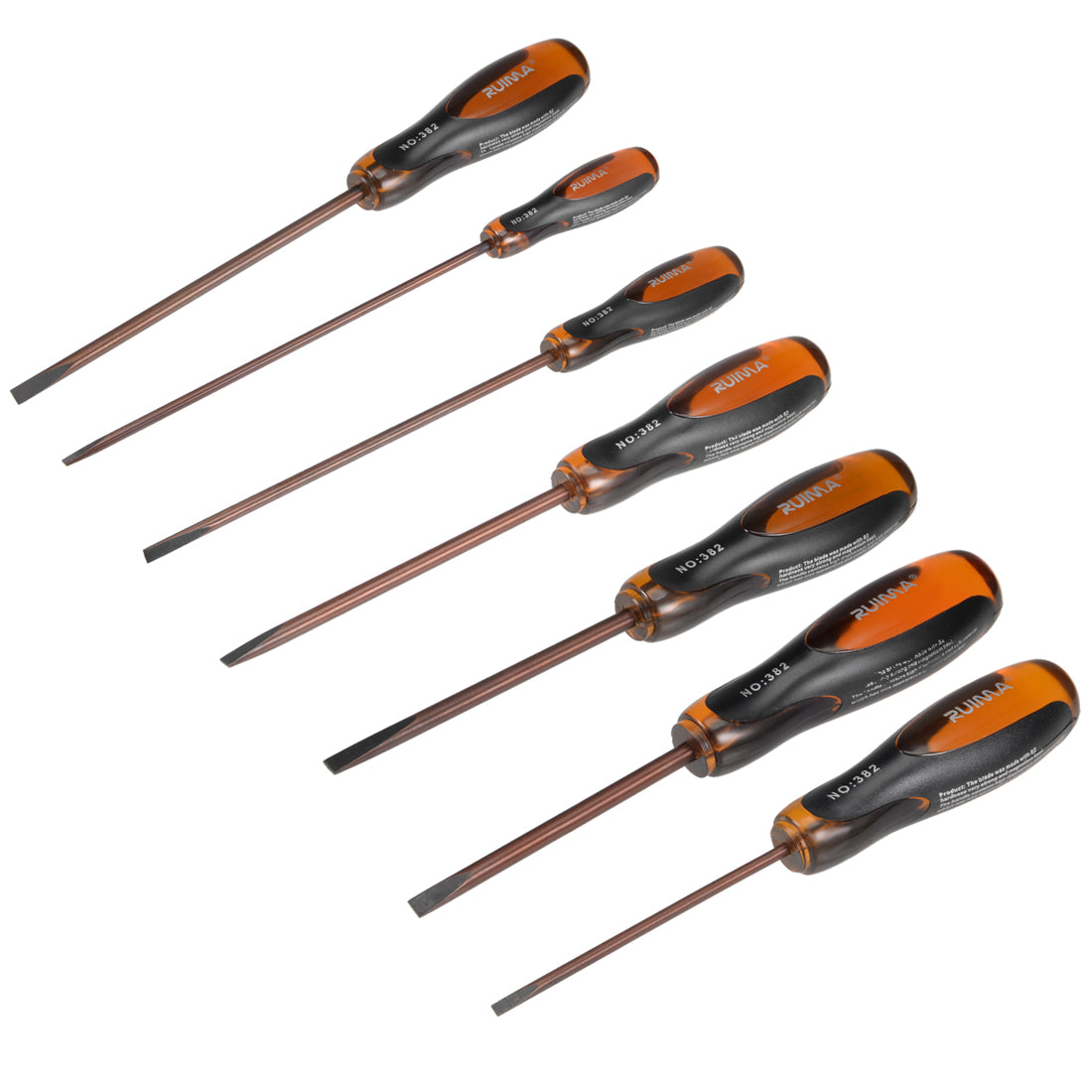 Harfington Slotted Magnetic Screwdriver Round Shaft Comfort Grip