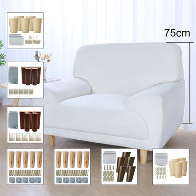 Harfington Round Solid Wood Furniture Leg Chair Sofa Cabinet Replacement Set of 5