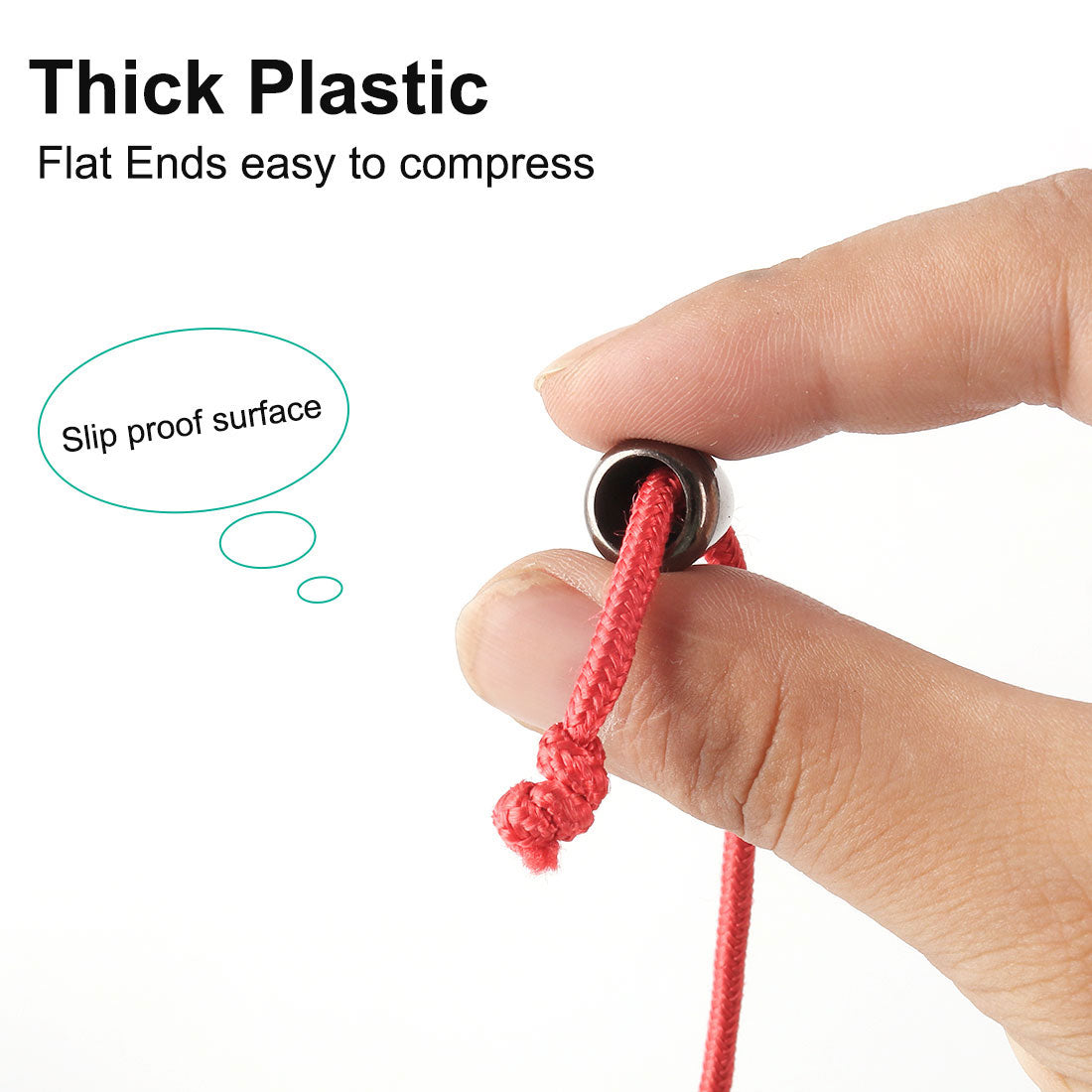 Harfington 50pcs Plastic Bell Ends Stopper Cord Ropes Lock Lanyard Fastener