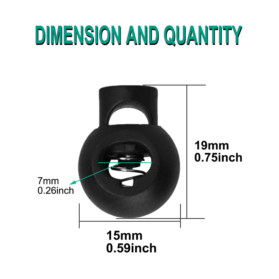 Harfington 40pcs Plastic Cord Lock Stopper Spring End Fastener Organizer