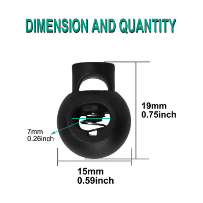 Harfington 40pcs Plastic Cord Lock Stopper Spring End Fastener Organizer