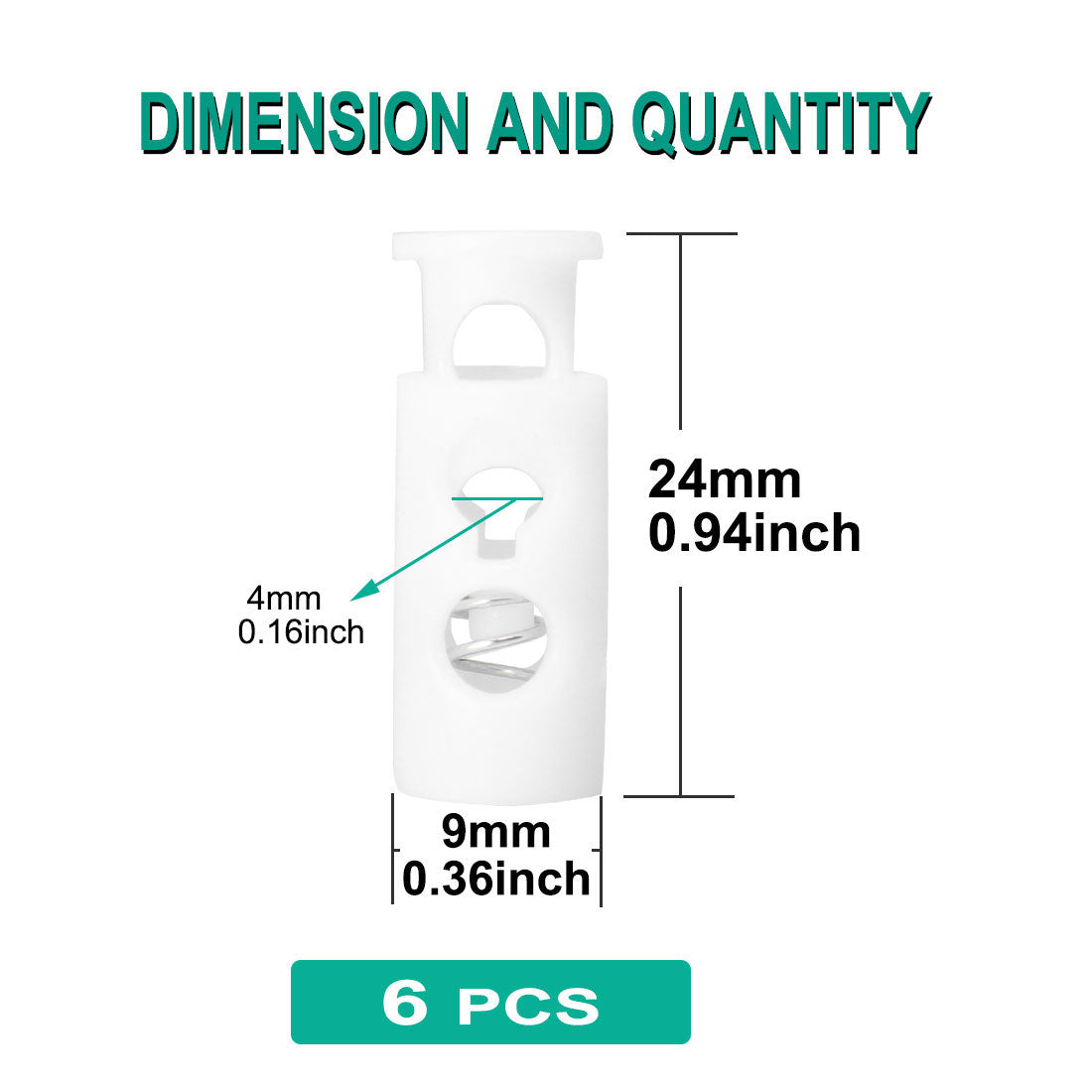 Harfington 6pcs Plastic Cord Lock Stopper End Spring Fastener Organizer