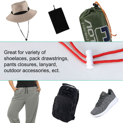 Harfington 6pcs Plastic Cord Lock Stopper End Spring Fastener Organizer