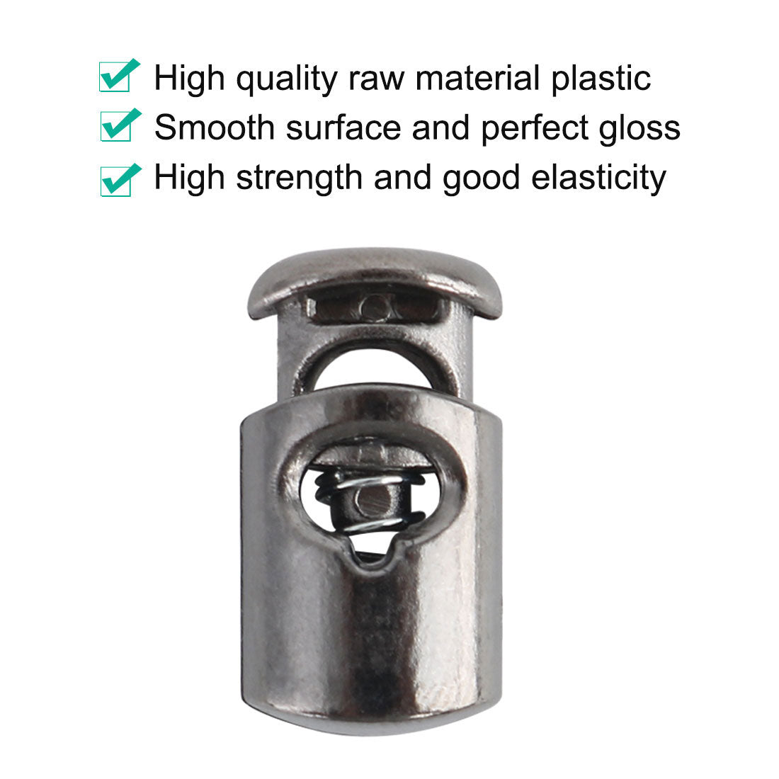 Harfington 6pcs Plastic Cord Lock Stoppers Spring End Toggle Fastener Slider Organizer