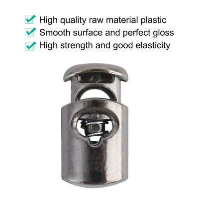 Harfington 6pcs Plastic Cord Lock Stoppers Spring End Toggle Fastener Slider Organizer