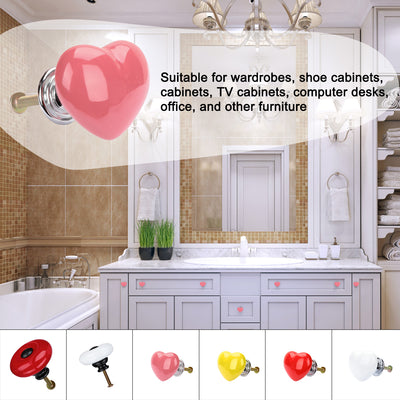 Harfington Ceramic Knob Handle Wood Dresser Wardrobe Cabinet Accessory