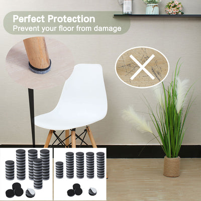 Harfington Furniture Felt Pads Grippers Round Self Stick Anti Slip Gra