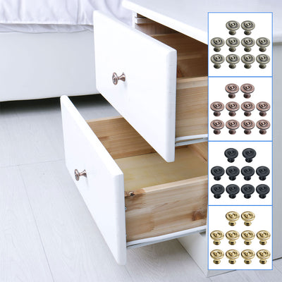 Harfington Zinc Alloy Knob Vintage Round Drawer Pull Handle Cabinet 26mm, 10pcs