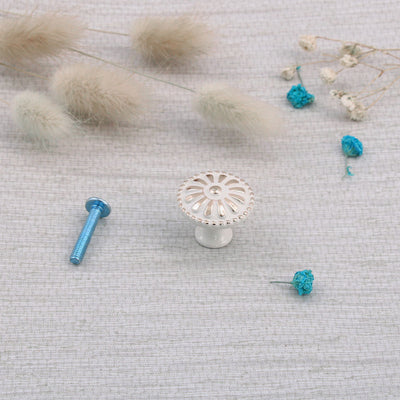 Harfington Drawer Knobs Metal Round Pull Handle for Dresser Cabinet 24mm 10pcs