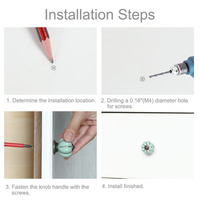 Harfington Ceramic Vintage Knob Pumpkin Handle Cupboard Wardrobe Drawer Dresser