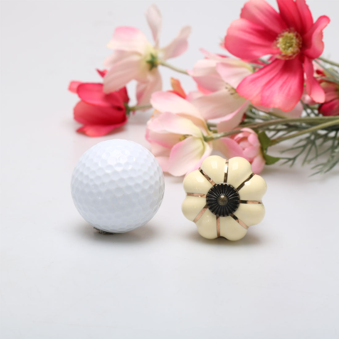 Harfington Ceramic Vintage Knob Drawer Dresser Pumpkin Handle Wardrobe Cupboard 4pcs