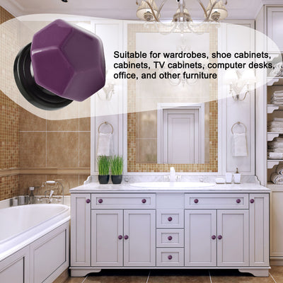 Harfington Ceramic Vintage Knob Geometry Drawer Pull Handle Cupboard Wardrobe 4pcs