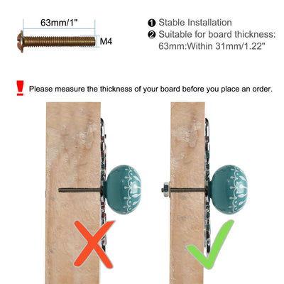 Harfington Ceramic Vintage Knob Drawer Pull Handles Cupboard Wardrobe 6pcs