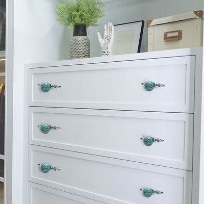 Harfington Ceramic Vintage Knob Drawer Pull Handles Cupboard Wardrobe 6pcs