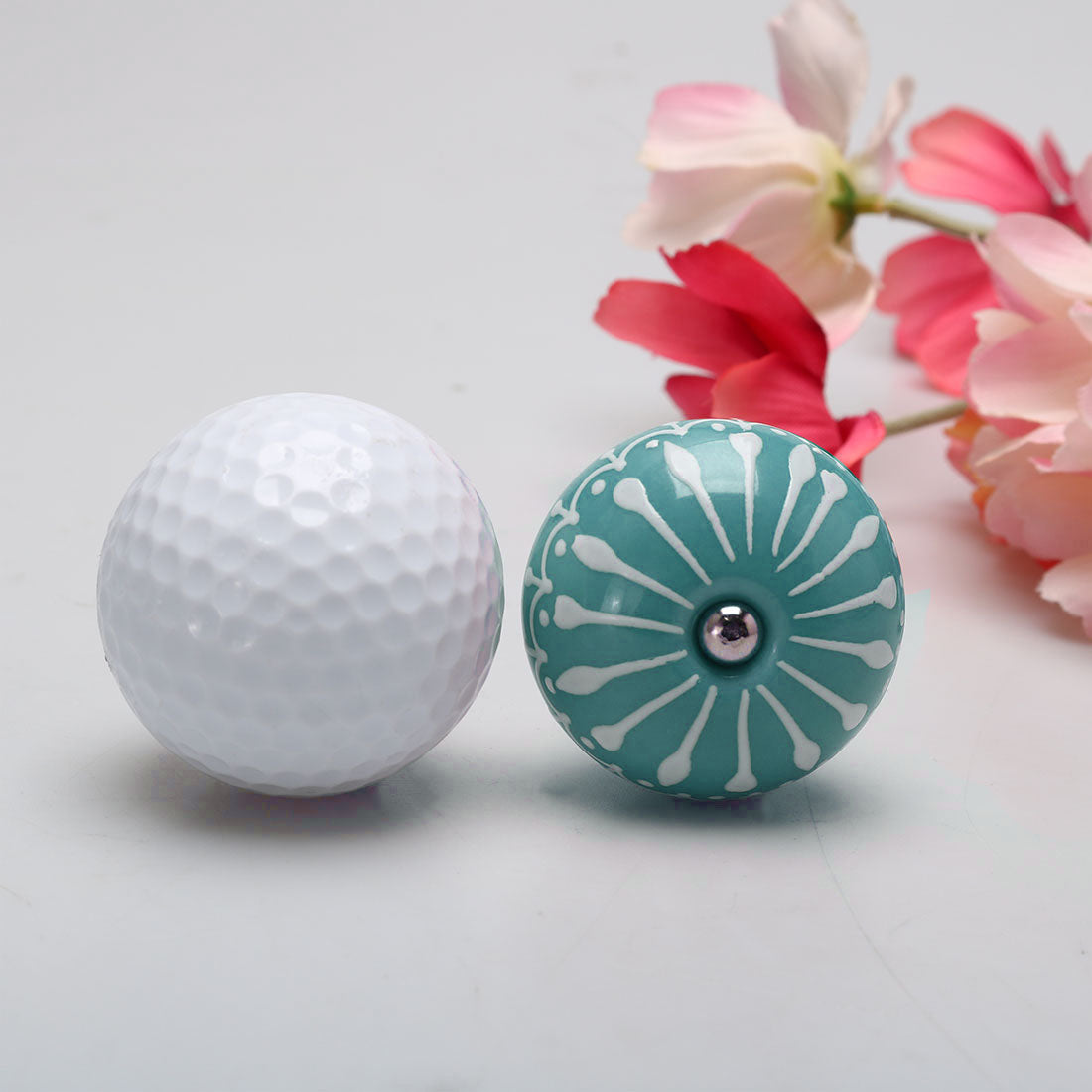 Harfington Ceramic Vintage Knob Drawer Pull Handles Cupboard Wardrobe 6pcs