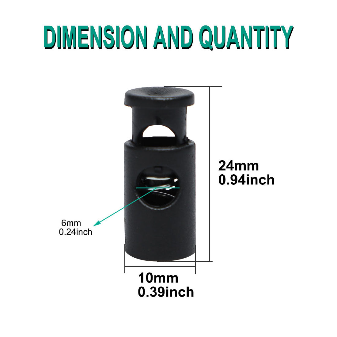 Harfington 12pcs Plastic Cord Lock Stoppers Spring Toggle Fastener Organizer