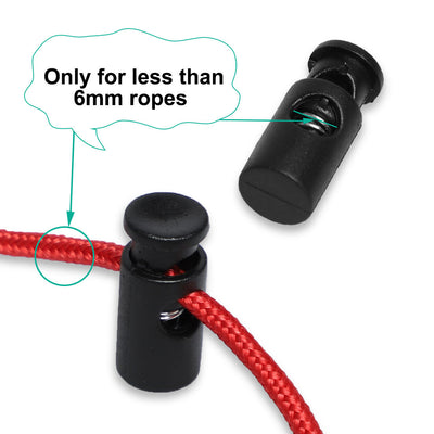 Harfington 12pcs Plastic Cord Lock Stoppers Spring Toggle Fastener Organizer