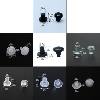 Harfington 12pcs Stem Bumpers Glide, Patio Outdoor Furniture Glass Table Top