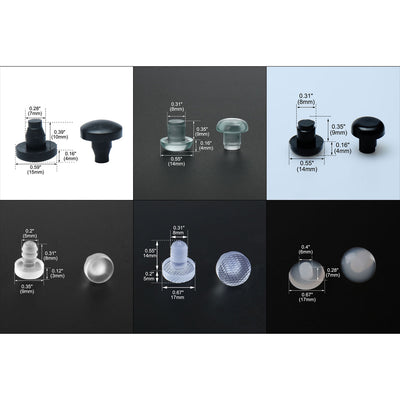 Harfington 16pcs Stem Bumpers Glide, Patio Outdoor Furniture Glass Table Top Anti-collision