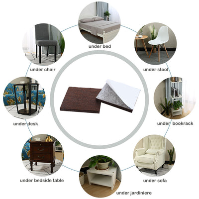 Harfington Felt Furniture Pads Square Self Adhesive Anti-slip Floor Protector 20pcs