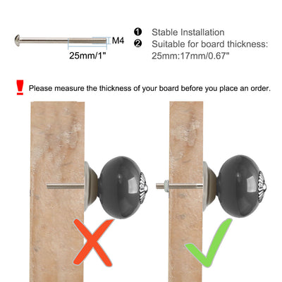 Harfington Ceramic Vintage Knob Drawer Round Handle Cupboard Wardrobe Dresser 6pcs