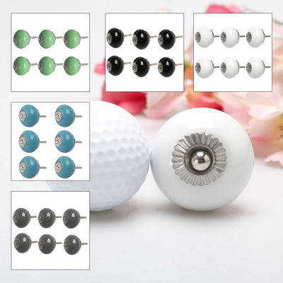 Harfington Ceramic Vintage Knob Drawer Round Pull Handle Wardrobe Dresser Door 6pcs