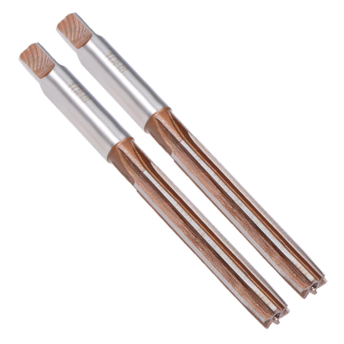Harfington Straight Shank H8 Chucking Reamer 6 Flutes Hand Milling Cutter Tool 2Pcs