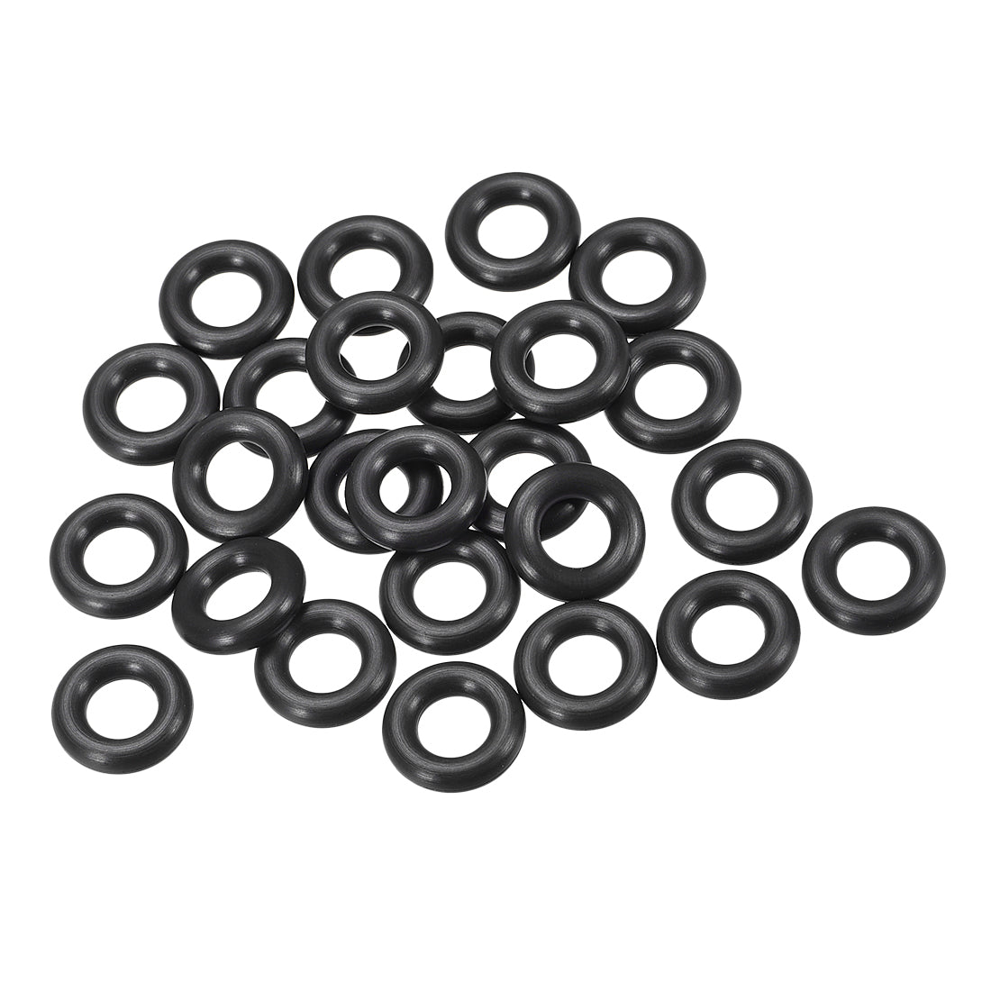 Harfington Fluorine Rubber O Rings, 3.5mm Width, Seal Gasket Black 25 Pieces