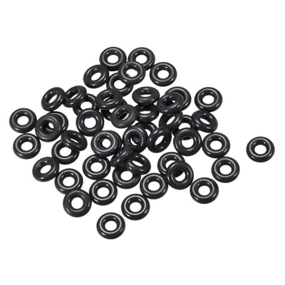 Harfington Fluorine Rubber O Rings, 3.1mm Width, Seal Gasket Black 50 Pcs