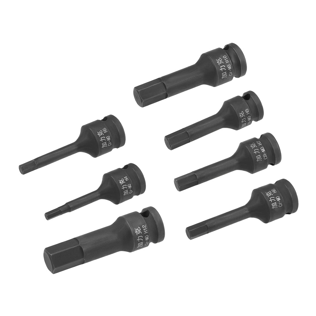 Harfington Impact Hex Bit Socket, Metric, Cr-Mo Steel