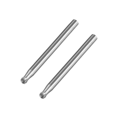 Harfington Tungsten Carbide Rotary Files Single Cut Ball Shape 2pcs