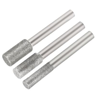 Harfington Diamond burrs Grinding Drill Bits Carving Rotary Tool Shank Ball Tools