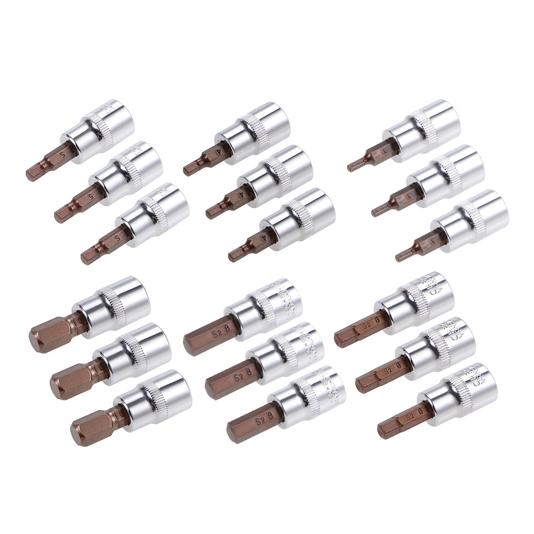 Harfington Hex Bit Sockets, S2 Steel Bits, CR-V Sockets (for Hand Use Only)