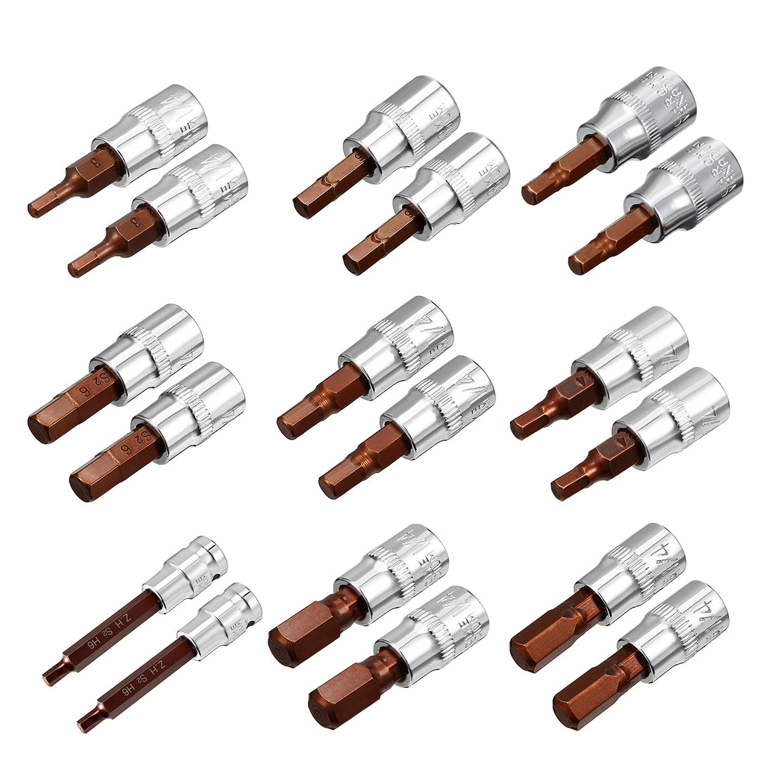 Harfington Hex Bit Socket, S2 Steel Bits, CR-V Sockets For Hand Use Only
