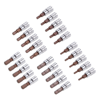 Harfington Hex Bit Socket, S2 Steel Bits CR-V Sockets for Hand Use Only