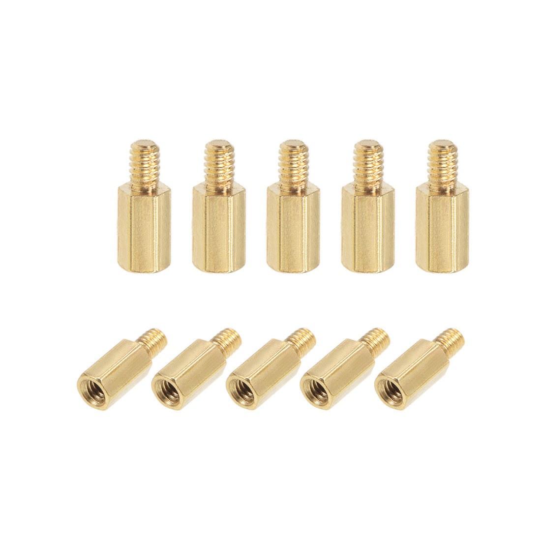 Harfington M4 Male to Female Hex Brass Spacer Standoff 10pcs