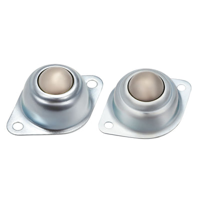 Harfington Ball Transfer Bearing Unit 5/8 Inch 1 Inch Load Flange Mounted Bearing Steel for Transmission 2pcs