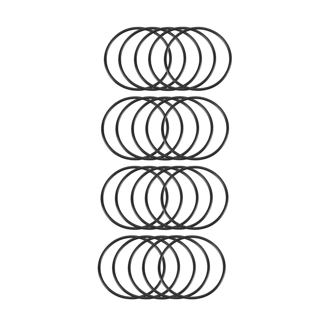 Harfington Nitrile Rubber O-Rings Metric Buna-N Sealing Gasket, Black Pack of 20