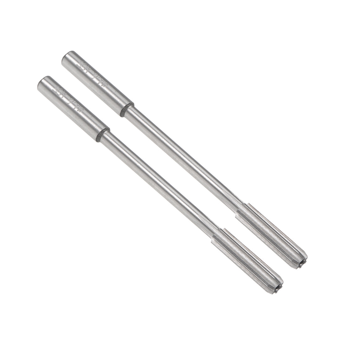 Harfington HSS M35 Round Shank 6 Straight Flutes Machine Cutter Chucking Reamer 2 Pcs