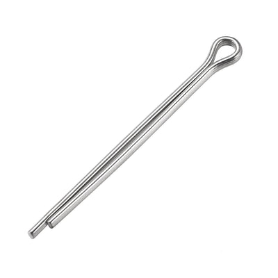 Harfington Split Cotter Pin -  304 Stainless Steel 2-Prongs Silver Tone 80Pcs