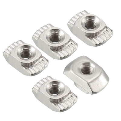 Harfington Sliding T Slot Nuts,  Half Round Roll In T-Nut for 2020 Series Aluminum Extrusion Profile, Carbon Steel Nickel-plated, 50 Pcs