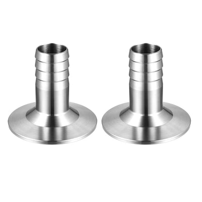 Harfington Clamp Hose Adapter 2.165 Inch Flange to Hose Barb Sanitary Fitting 2Pcs
