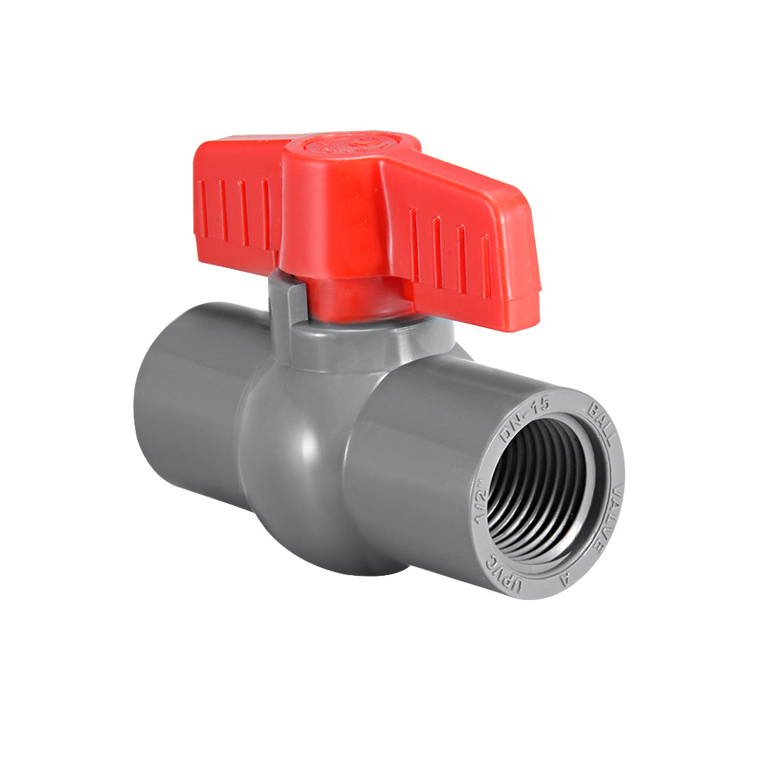 Harfington PVC Ball Valve Supply Pipe Knob Threaded Ends Inner Hole Diameter