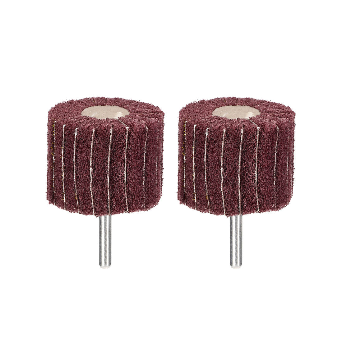 Harfington 6mm Shank Mounted Flap Wheels Buffing Polishing Wheels Red 2pcs