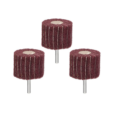 Harfington 6mm Shank Mounted Flap Wheels Buffing Polishing Wheels 3pcs