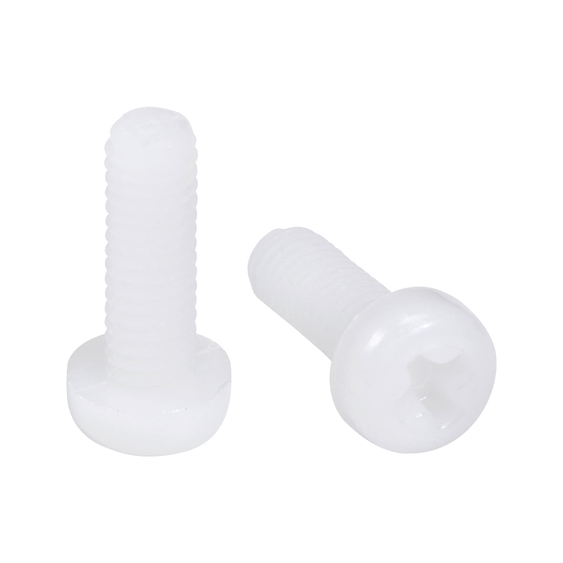 Harfington Threaded Nylon Phillips Cross Pan Head Machine Screws Bolts 20Pcs