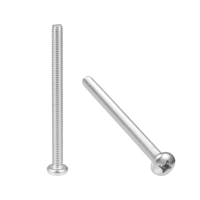 Harfington Machine Screws Pan Phillips Head Screw 304 Stainless Steel Fasteners Bolts 4Pcs