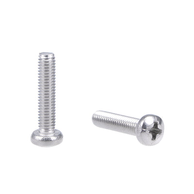 Harfington Machine Screws Pan Phillips Head 304 Stainless Steel Fasteners Bolts 100Pcs